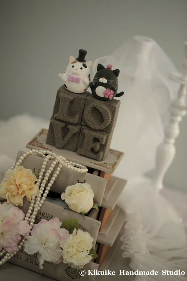 kitty wedding cake topper,cat wedding cake topper