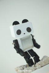 Handmade wooden doll--panda robot