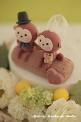 monkey wedding cake topper