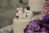 bunny and mouse wedding cake topper