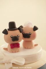 pug wedding cake topper