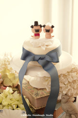 pug wedding cake topper