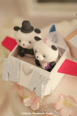 panda wedding cake topper