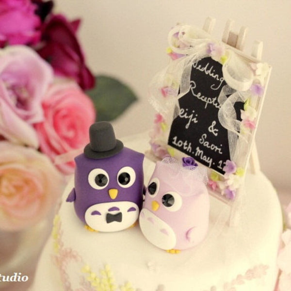 owls Wedding Cake Topper