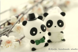 panda wedding cake topper